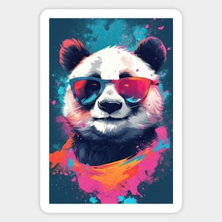 Cool Panda Bear Painting Magnet